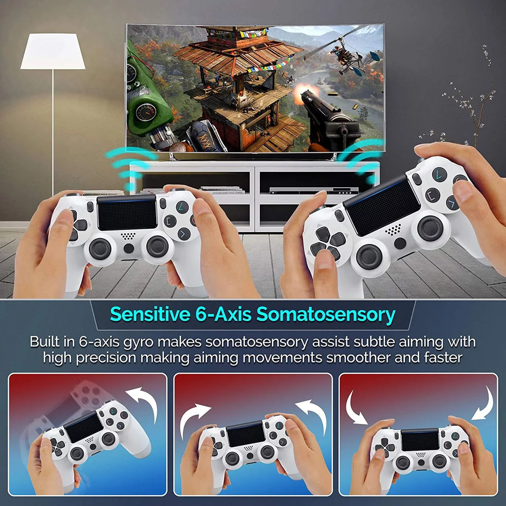 BlueTooth Speaker/Gyro/Remote Controller Plus 1,000 Samsung Slim S21 Compatible Wireless Battery/Built-In with Galaxy (White) GamePad PRO Ultra