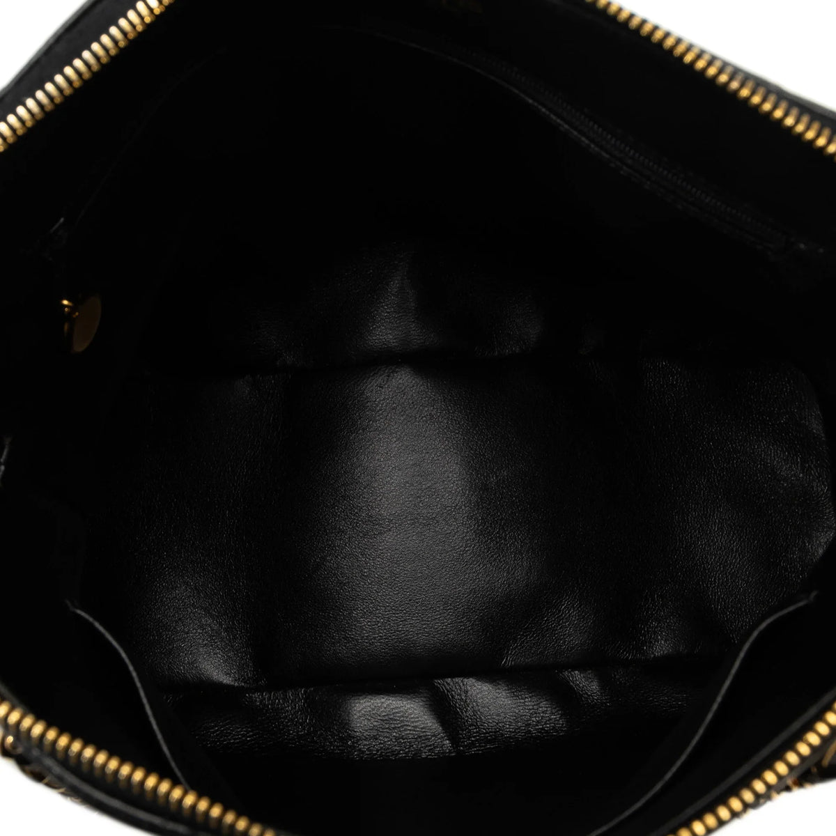 Pre-Owned Dome Leather Chanel Authenticated Quilted Shoulder Bag (Good) Unisex Black Lambskin