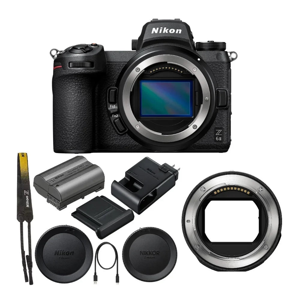 Mount Nikon Camera Z6II Mirrorless Adapter FTZ with Digital Nikon Bundle II