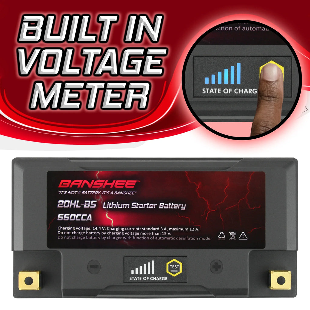 LiFePO4 Road Battery Banshee Motorsports Yamaha to 2004 2007 with Compatible Star 20L-BS XV1700A