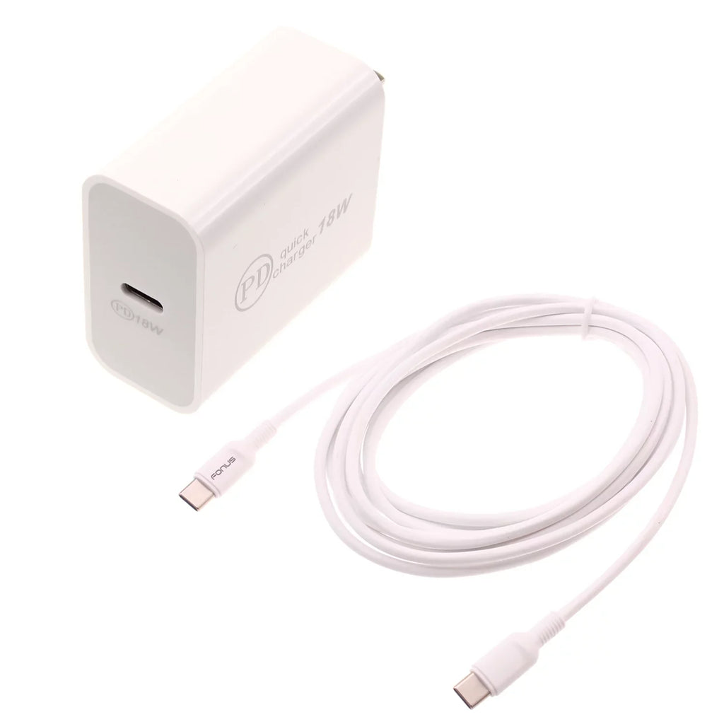 18W Type-C CAT BOLD for Quick Long USB-C XI 5 Fast Q1G - Plus, G9, Key2 S48c Charger KEYone, Pro, Power Home Adapter Blackberry N1 - Cable - Vivo PD Wall S42 G90 BLU S61 10ft LE