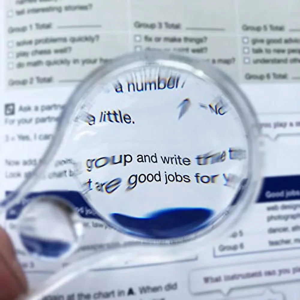 Mini Lens Magnifier for Outdoors, Magnifying Hand 10X 24 Glasses Pack Classroom, Plastic Observation Hand-held Reading, Kids, Science