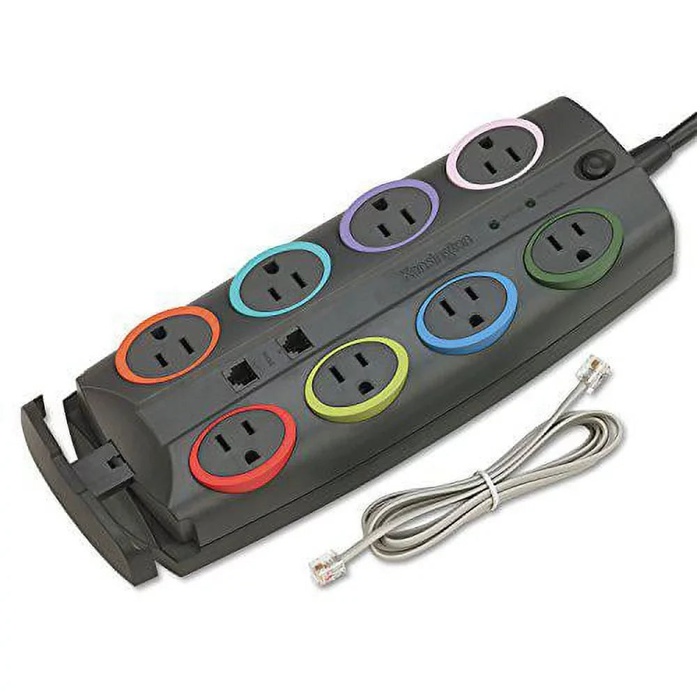 Black, Cord, Surge Joules 3090 Adapter Protector 8-Outlet 8ft Model