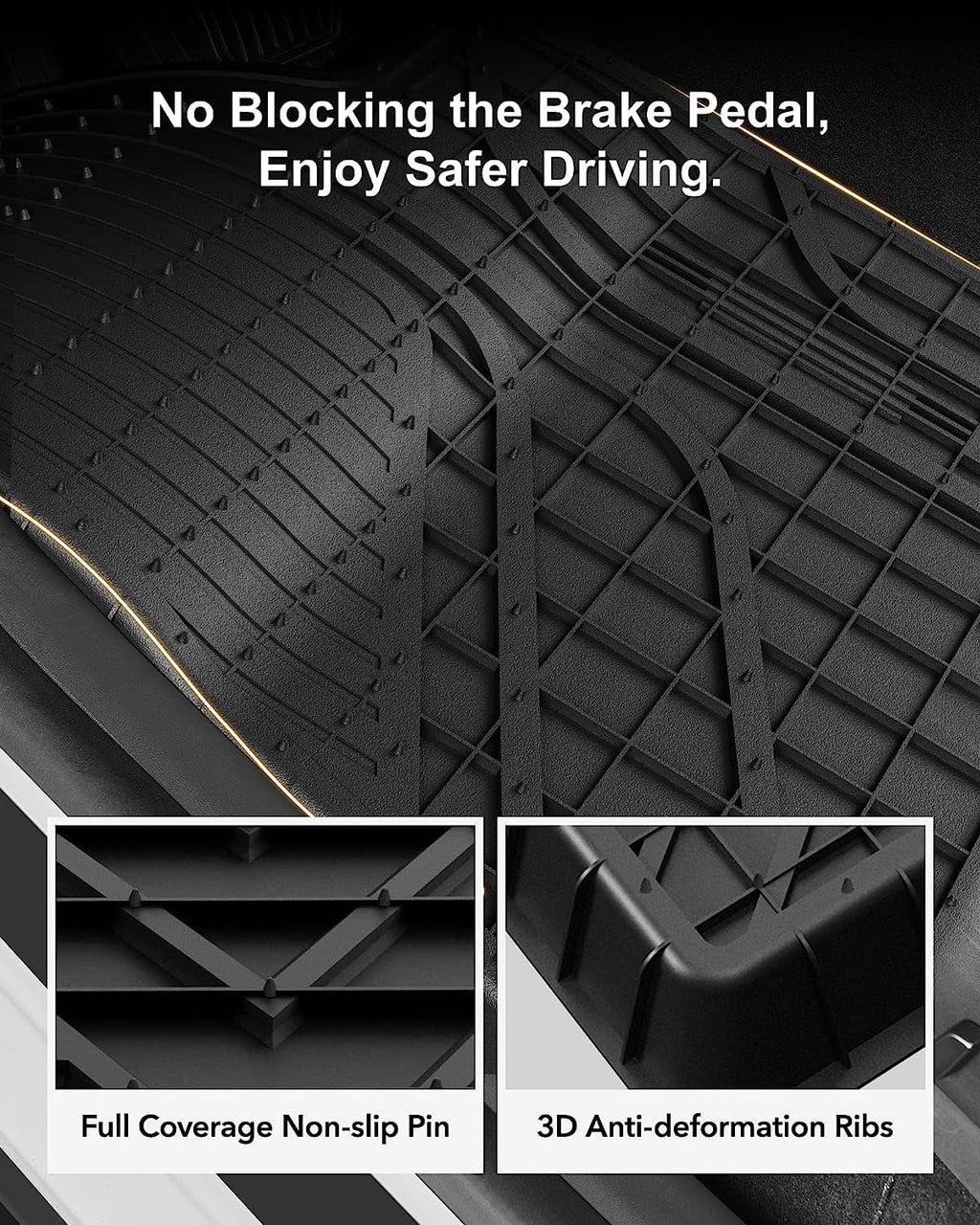 Mats Y for Mats Tesla Floor Mats Tesla Liner for Car Fit and Mats All-Weather Custom Trunk Floor For Black Mat 5-Seater TPE Set & 3W Model Storage and Model Tesla 2020-2023 Cargo Y Full