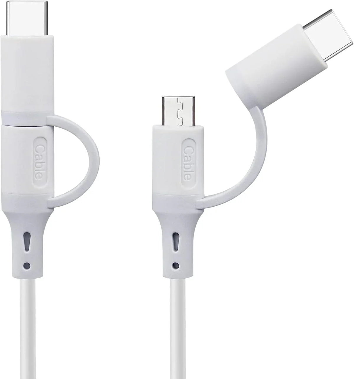 Smays Power for USB and Transfer - Cable (2-Pack) Support Data Alexa Micro Cord Charger 6ft Replacement