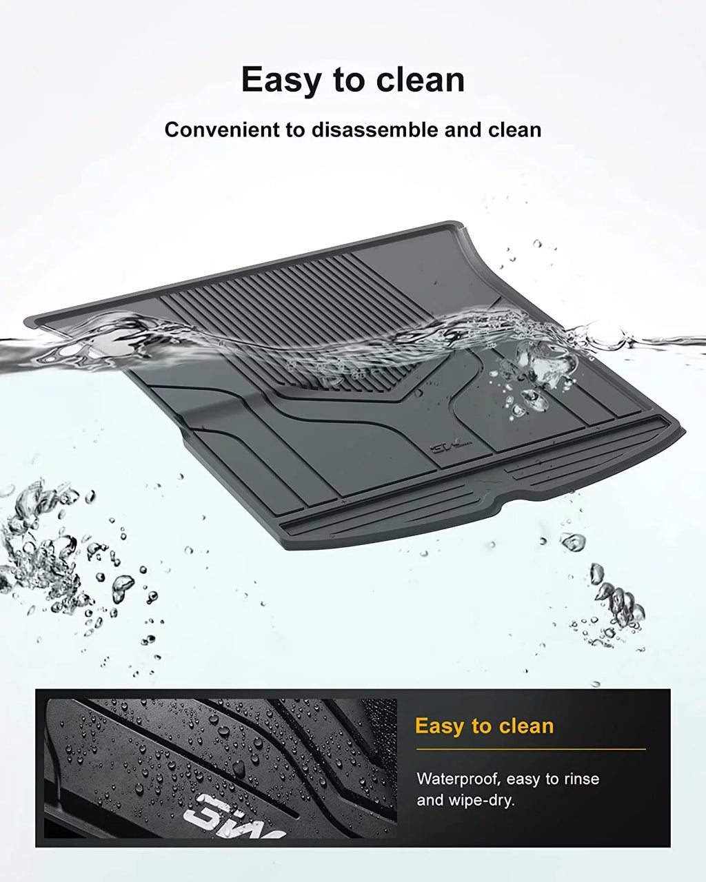 Mat 2020-2023 3W Floor All Trunk Weather Liner Cargo Custom for Y TPE Black Model Tesla Mat Car Fit
