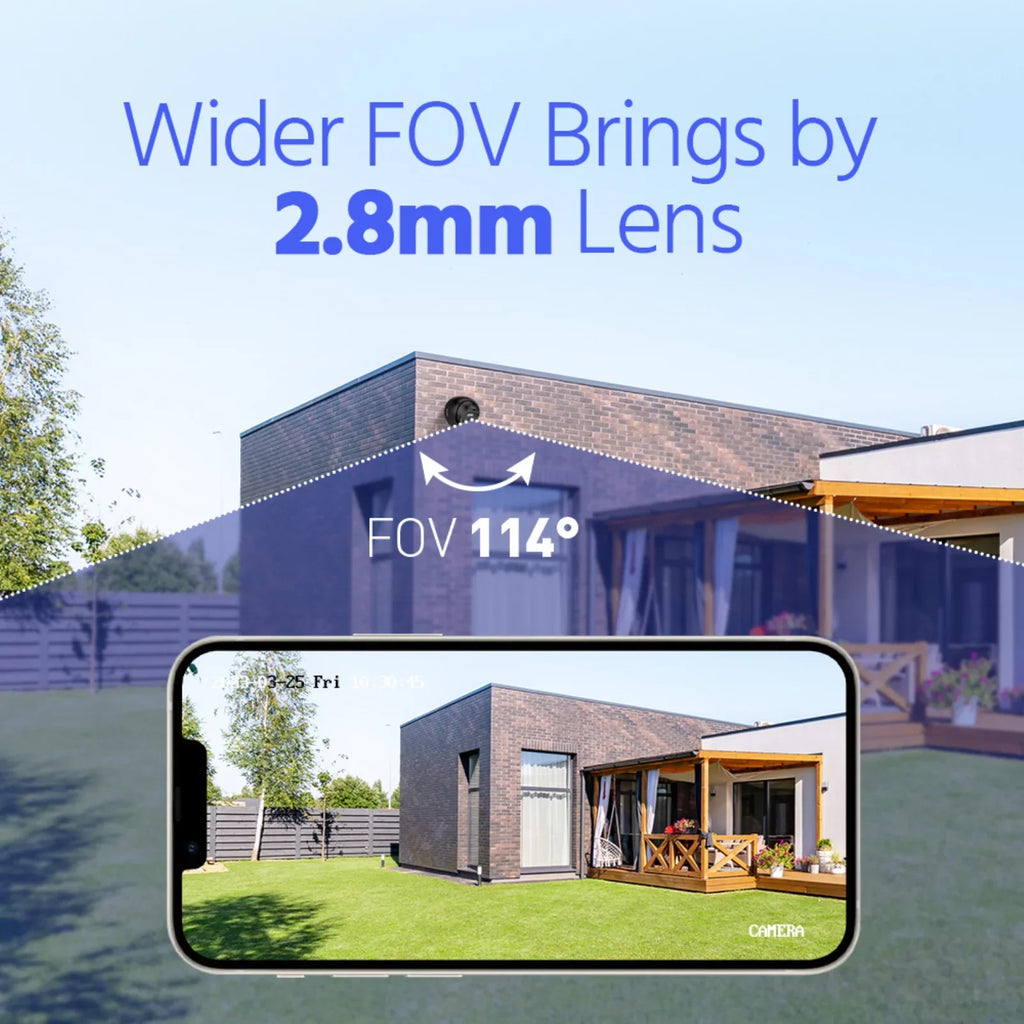 3K Security, Dual Black Home Smart 120 Light, Color Human/Vehicle Surveillance Security Mic Lens, 2.8mm AI Built-in Cameras Turret Detection, Vision, Night dB ANNKE for Wired PoE WDR, Camera, Outdoor