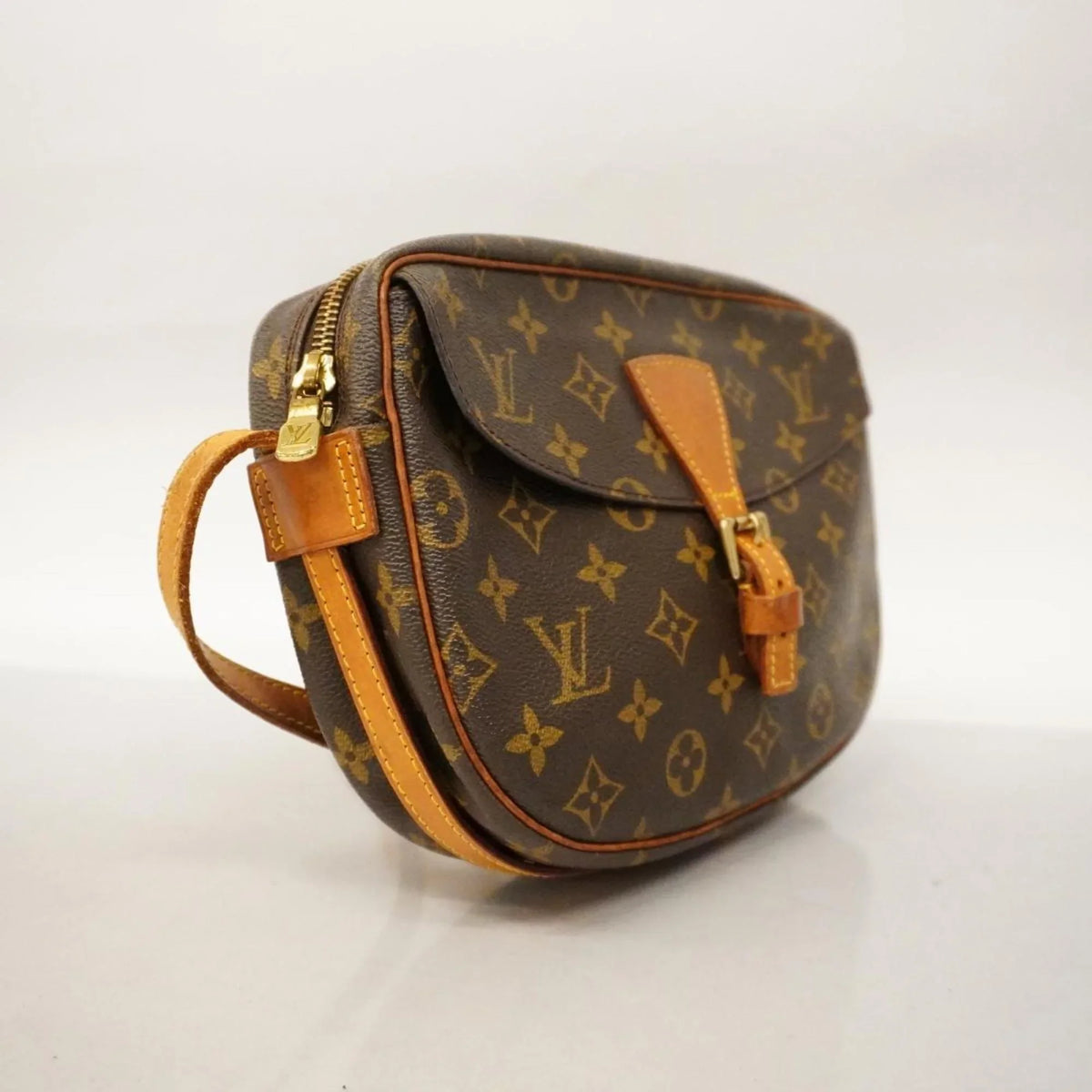 Louis (Good) MM Pre-Owned Vuitton Shoulder Jeune Brown M51226 Monogram Fille Bag Ladies