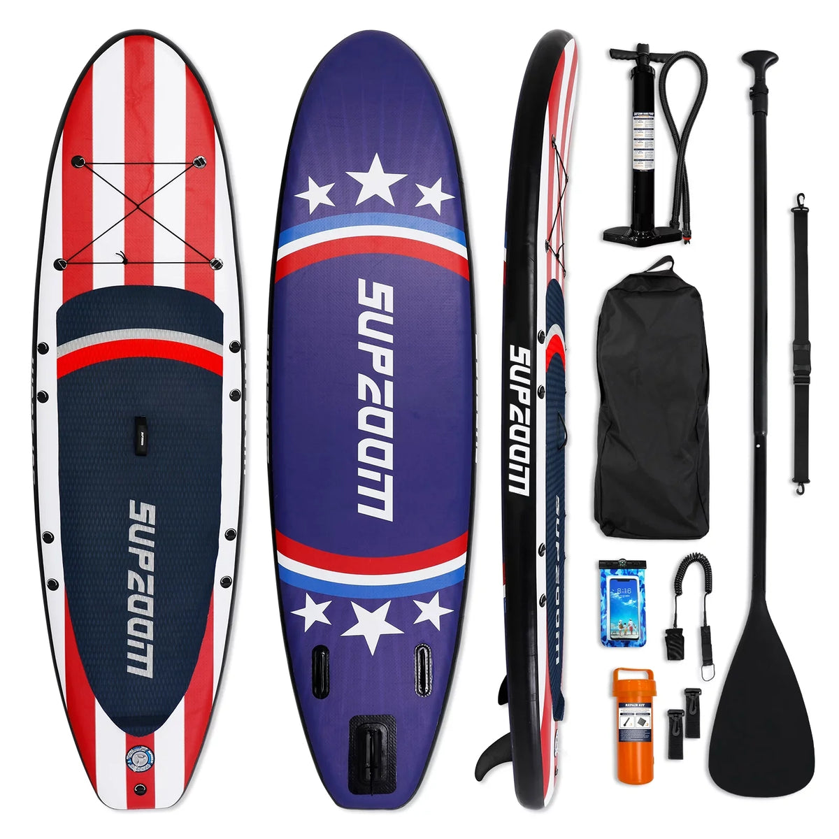 Board, Paddle Skill Included Star Paddle, SUP Bag, Backpack, Everything for Pump, 10'6×32"×6" ISUP Big All Stand Levels Leash, Repair Hand Up SUPZOOM Waterproof Inflatable Kit with Travel