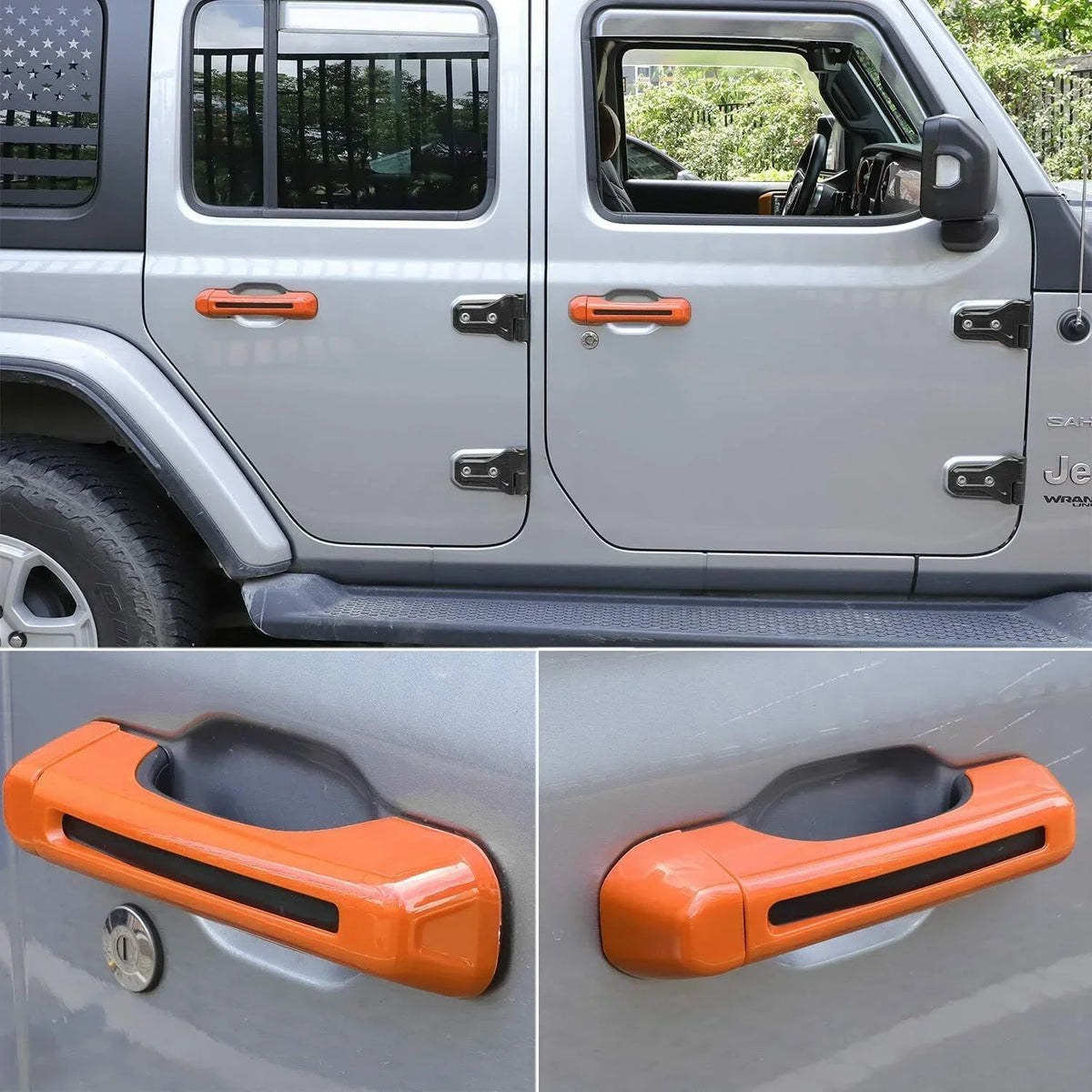 Tailgate 4Door JLU Handle & Door 10X Cover Trim Teledu