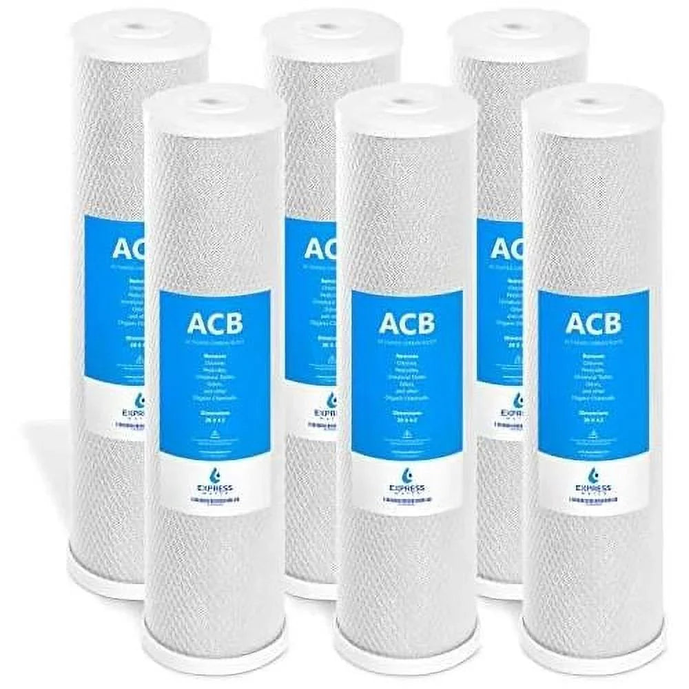 filter large carbon house 5 water whole pack acb filter filtration water filter 20” x 4.5” inch filter water 6 capacity activated block micron replacement